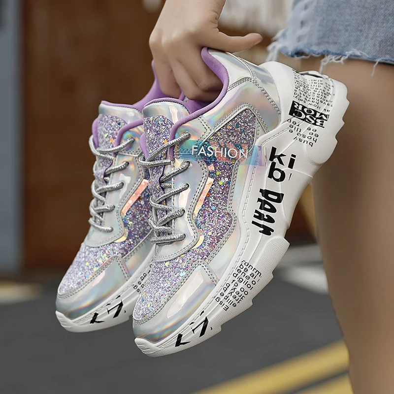 2020 Women Fashion Sneakers Platform Lace Up Woman Bling Designers Female Walking Trainers Chunky Sneaker Casual Shoes For Women, Purple,yellow,red,black
2020 Women Fashion Sneakers Platform Lace Up Woman Bling Designers Female Walking Trainers Chunky Sneaker Casual Shoes For Women, Purple,yellow,red,black
