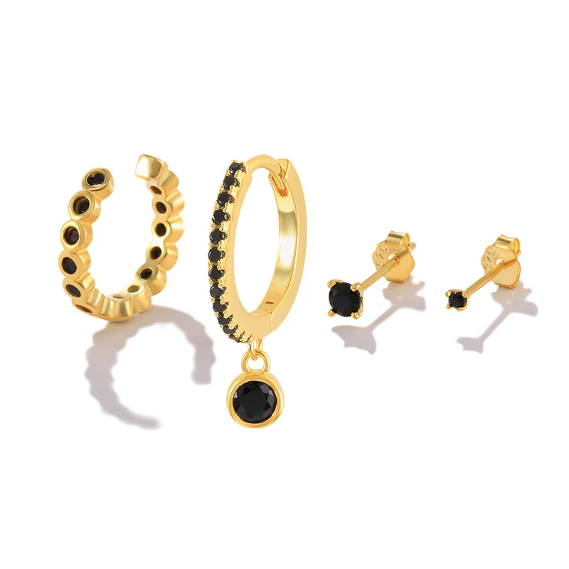 ROXI s925 Sterling Silver Earrings 4 Piece Set Stud Hoop Earrings Black Turquoise Zircon Jewelry Set
ROXI s925 Sterling Silver Earrings 4 Piece Set Stud Hoop Earrings Black Turquoise Zircon Jewelry Set