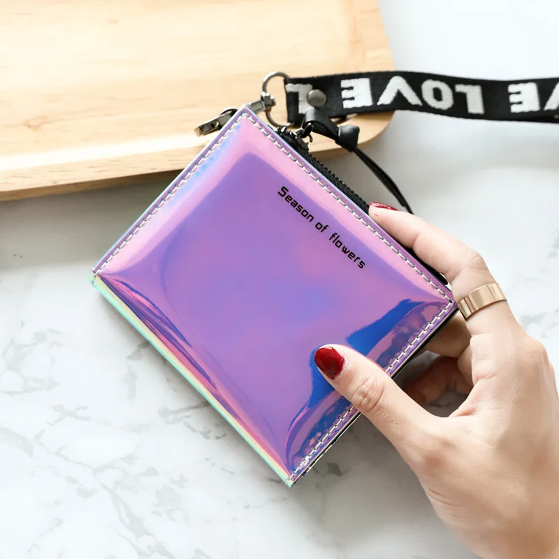 Laser Wallet Short Paragraph Small Fresh Folding Multifunctional Women Wallet, Purple,pink
Laser Wallet Short Paragraph Small Fresh Folding Multifunctional Women Wallet, Purple,pink
