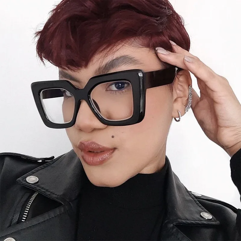 2024 Ready to ship women thick frame optical new designer oversized square eyeglasses anti blue light glasses frame
2024 Ready to ship women thick frame optical new designer oversized square eyeglasses anti blue light glasses frame