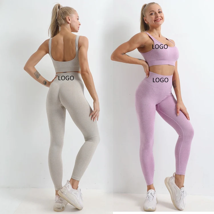 Gym wear fitness workout two piece set seamless sport bra and legging active yoga sets
Gym wear fitness workout two piece set seamless sport bra and legging active yoga sets