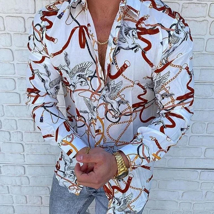 Autumn Men Shirts Casual Long Sleeve 3D Print Handsome Men Shirt Slim Fit Turn Down Collar Tee Clothes
Autumn Men Shirts Casual Long Sleeve 3D Print Handsome Men Shirt Slim Fit Turn Down Collar Tee Clothes