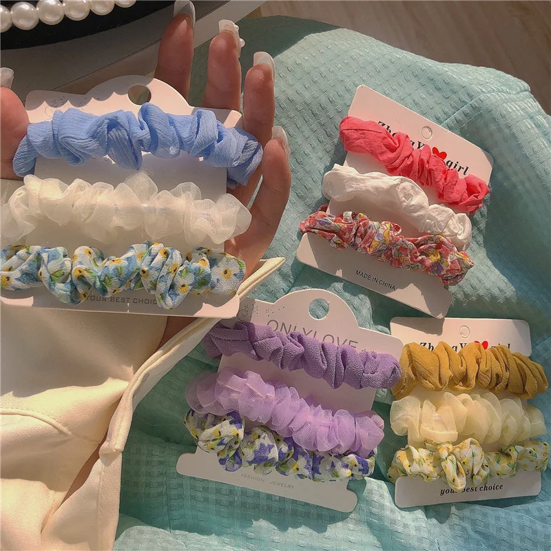 3 Pcs/Set Spring Floral Hair Ring For Women Girls Sweet Elastic Scrunchies Hair Ties Rubber Hair Bands Accessories
3 Pcs/Set Spring Floral Hair Ring For Women Girls Sweet Elastic Scrunchies Hair Ties Rubber Hair Bands Accessories