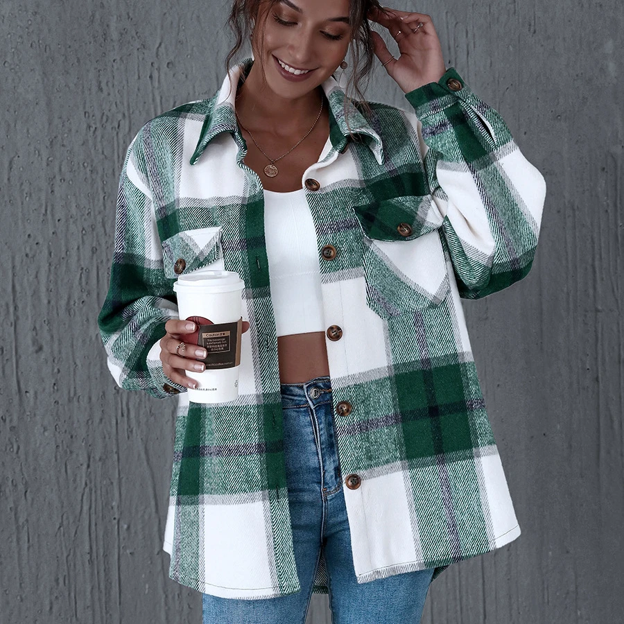 Hot Sale vintage long shirts button down plaid blouse wholesale flannel shirt women
Hot Sale vintage long shirts button down plaid blouse wholesale flannel shirt women