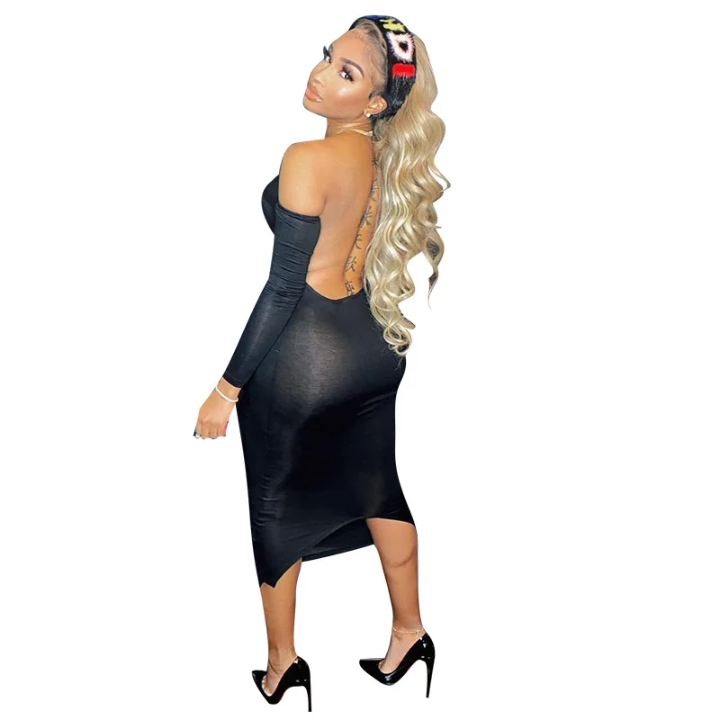 2021 new arrivals summer collection sexy off shoulder long sleeve backless design women casual dresses
2021 new arrivals summer collection sexy off shoulder long sleeve backless design women casual dresses