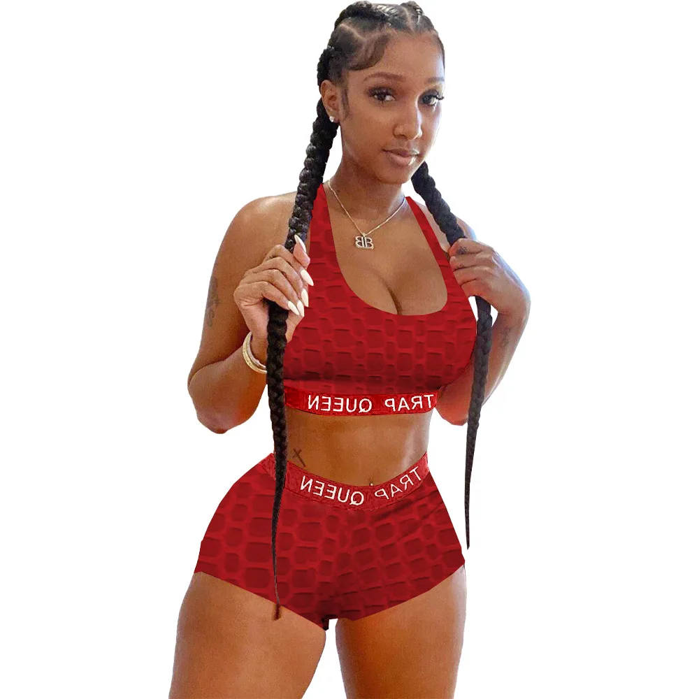 2021 New Arrivals Fashion Women Casual U-Neck Sleeveless Vest Crop Short Pants 2 Pieces Set Letter Printed Yoga Tracksuit, Picture show
2021 New Arrivals Fashion Women Casual U-Neck Sleeveless Vest Crop Short Pants 2 Pieces Set Letter Printed Yoga Tracksuit, Picture show