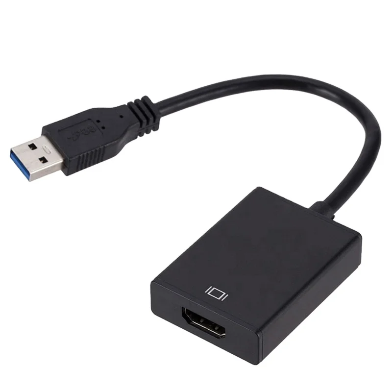 1080P USB 3.0 Male to HDMI Female Video Converter Adapter Cable For Laptop HDTV TV, Black/grey
1080P USB 3.0 Male to HDMI Female Video Converter Adapter Cable For Laptop HDTV TV, Black/grey