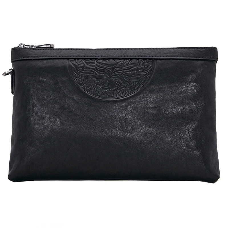 Men large-capacity natural high-quality first layer cowhide envelop bags, Black
Men large-capacity natural high-quality first layer cowhide envelop bags, Black