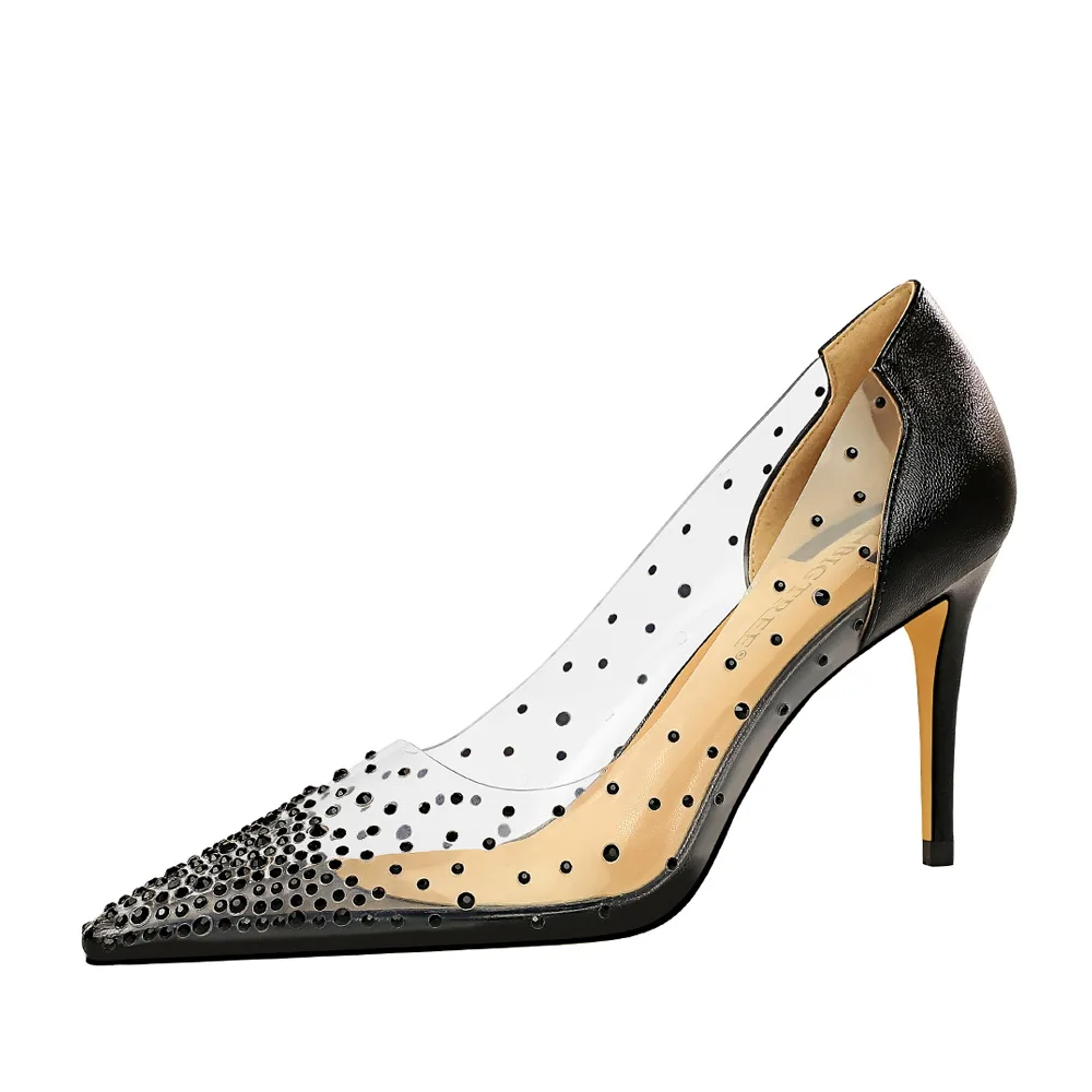 BigTree Shoes Pointed Toe women Shoes High Heel PVC Transparent Ladies Office Shoes Famous Branded
BigTree Shoes Pointed Toe women Shoes High Heel PVC Transparent Ladies Office Shoes Famous Branded