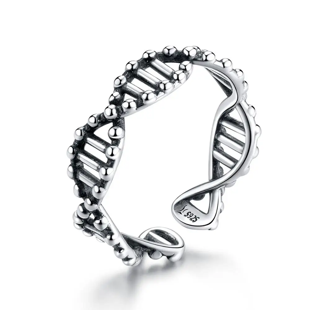 Original Design 925 Sterling Silver DNA Open Adjustable Finger Rings
Original Design 925 Sterling Silver DNA Open Adjustable Finger Rings
