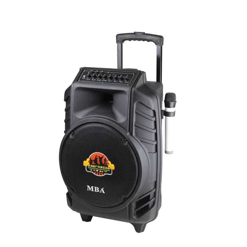MBA New Trending Product 12 inch Outdoor Rechargeable Subwoofer Trolley Battery Bluetooth Speaker with wheels - ANKUX.COM