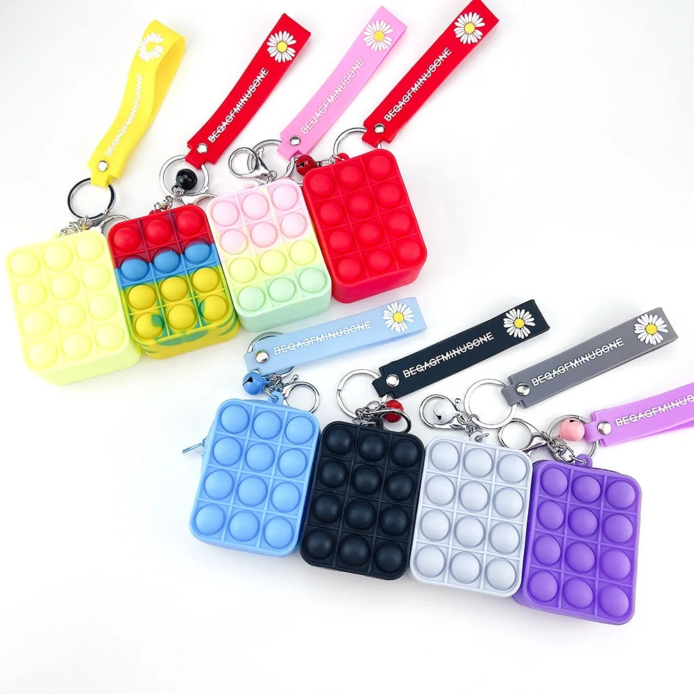 Customised silicone stress reliever fidget toy small coin keychain purse, Multiple colors
Customised silicone stress reliever fidget toy small coin keychain purse, Multiple colors