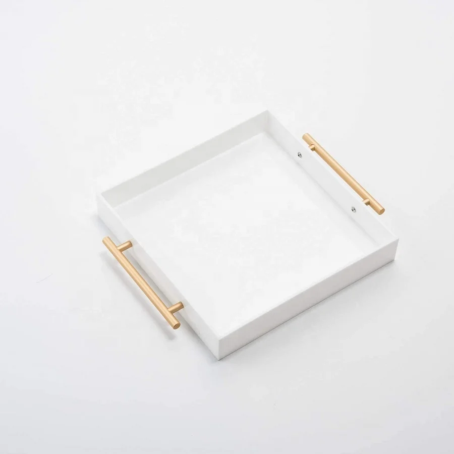 White Acrylic Tray with Metal Handles-30.5x30.5x5 cm 01.jpg