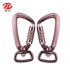 2020 Newest Swivel Rock Climbing Carabiner Aluminium Alloy Dog Leash Carabiner Locking Swivel Hook Climbing Carabiner