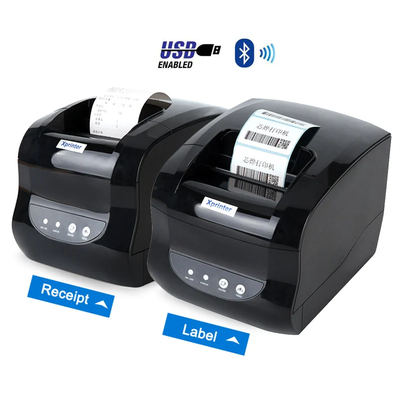 Xprinter XP-365B 20-80mm Desktop Barcode Label Printer Thermal Receipt Printer Sticker Printer
Xprinter XP-365B 20-80mm Desktop Barcode Label Printer Thermal Receipt Printer Sticker Printer
