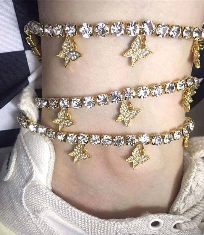 Custom Charm Gold Diamond Wholesale Ankle Bracelet Butterfly Anklet Foot Jewelry for Women, Gold silver
Custom Charm Gold Diamond Wholesale Ankle Bracelet Butterfly Anklet Foot Jewelry for Women, Gold silver