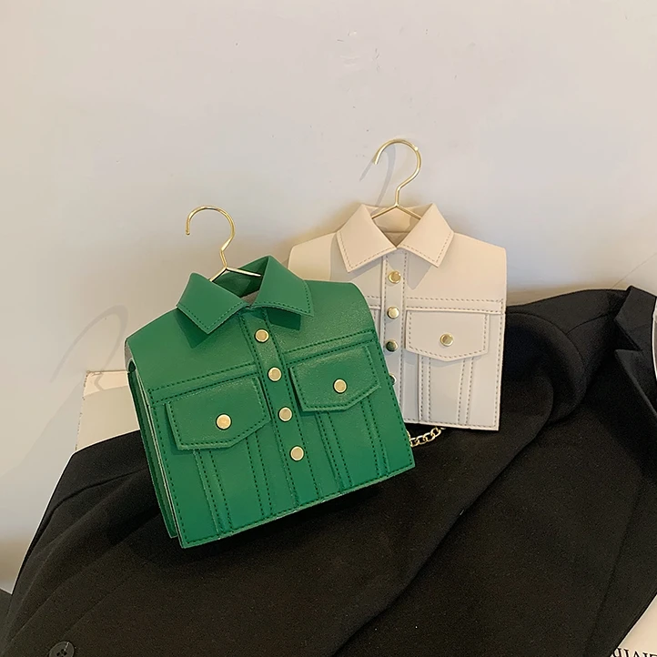 2021 New Design Unique Novelty Purse Shirt Shaped Bags Women Handbags Ladies Shoulder Fashion Chain Crossbody Bags for Girls
2021 New Design Unique Novelty Purse Shirt Shaped Bags Women Handbags Ladies Shoulder Fashion Chain Crossbody Bags for Girls