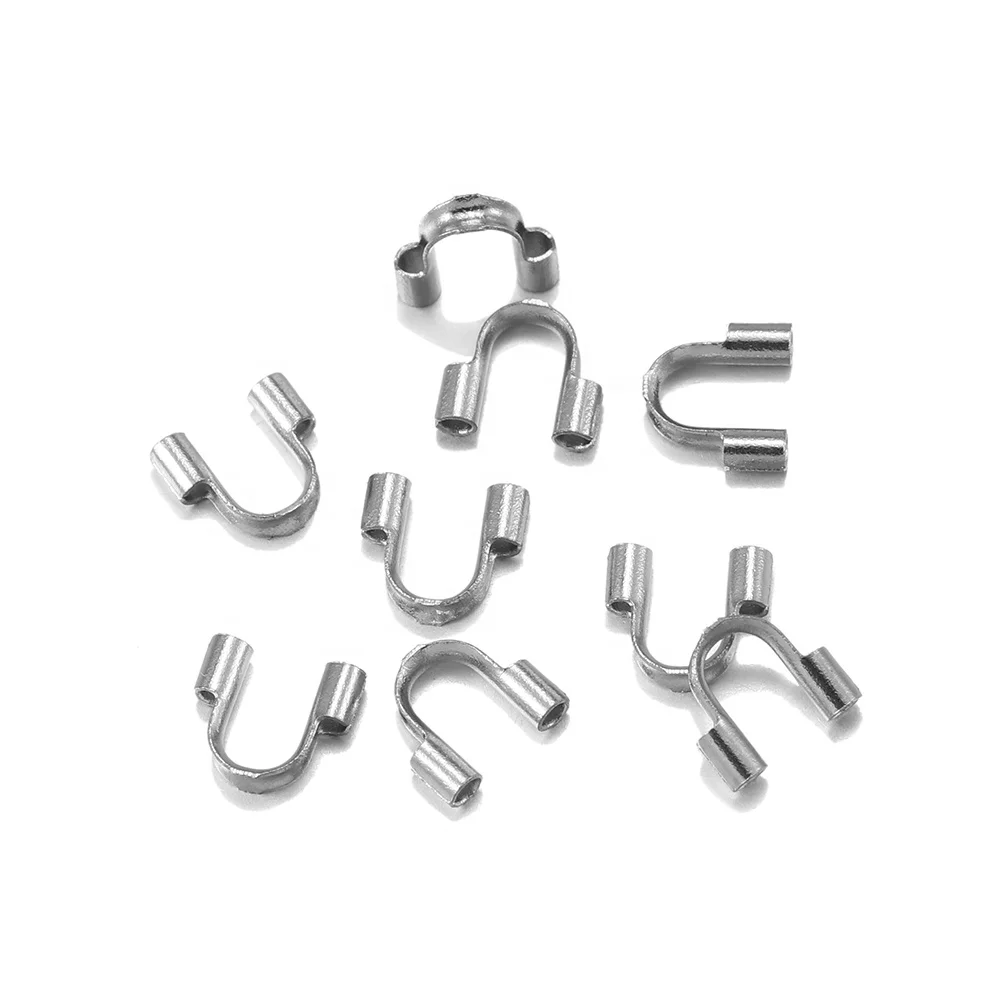 30pcs Stainless Steel Wire Protectors Wire Guard Guardian Protectors loops U Shape Clasps Connector For Jewelry Making Supplies, As picture
30pcs Stainless Steel Wire Protectors Wire Guard Guardian Protectors loops U Shape Clasps Connector For Jewelry Making Supplies, As picture