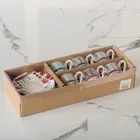 Fine porcelain coffee tea cup custom restaurant ceramic cups saucers with gift box