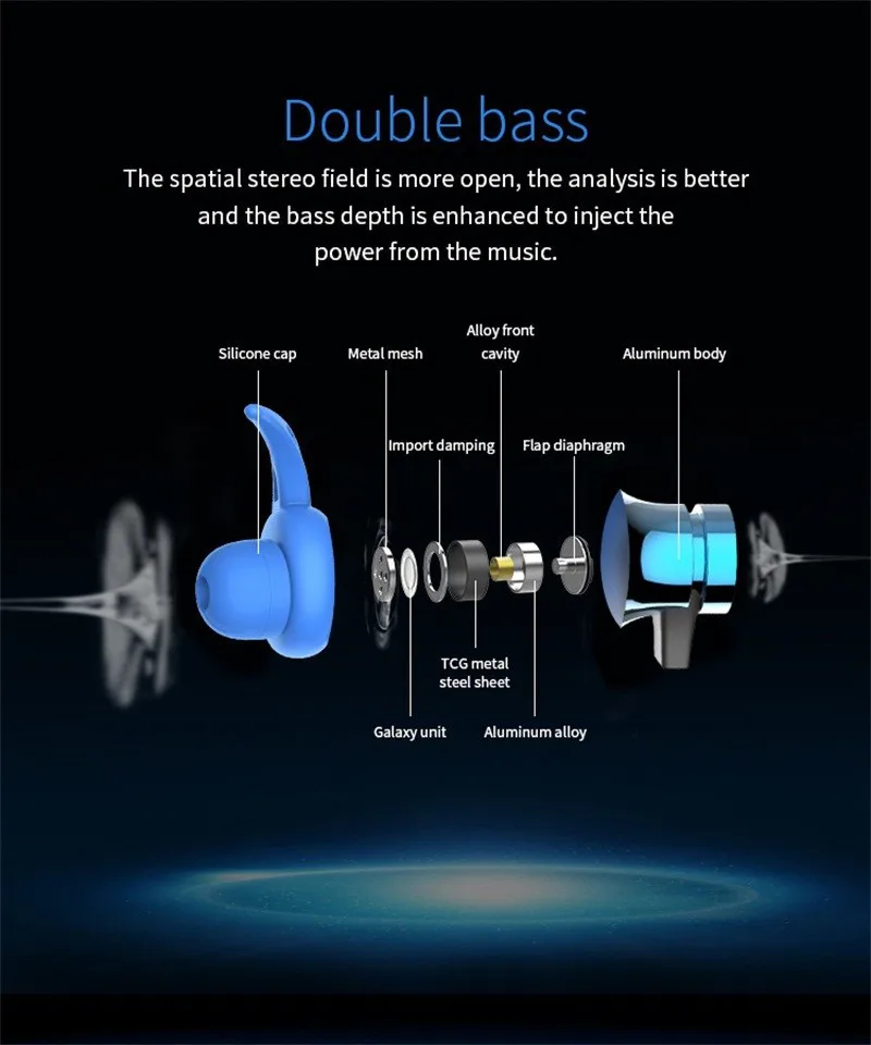 cheaper Bluetooth Earphones Wireless Headphones Magnetic Attraction Waterproof Sports Handsfree Headset with Mic Support TF card - ANKUX.COM