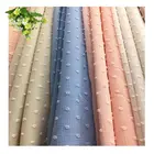 Stock 100% polyester Chiffon Jacquard Burning Cut Flowers Chiffon Fabric
