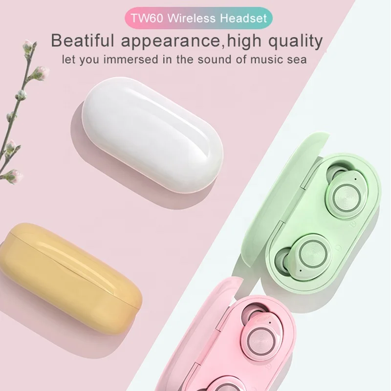Wireless Earbuds Tw60 Headphone Earphone Wireless Stereo Earphone Wireless Headset BJBJ - ANKUX.COM