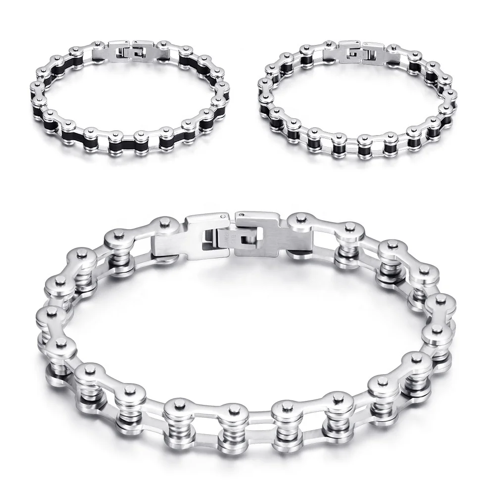 High Quality Stainless Steel Biker Bracelet Men's Motorcycle Chain Punk Rock Male Bracelet Biker Bicycle Bracelets For Men 2021, White,black
High Quality Stainless Steel Biker Bracelet Men's Motorcycle Chain Punk Rock Male Bracelet Biker Bicycle Bracelets For Men 2021, White,black