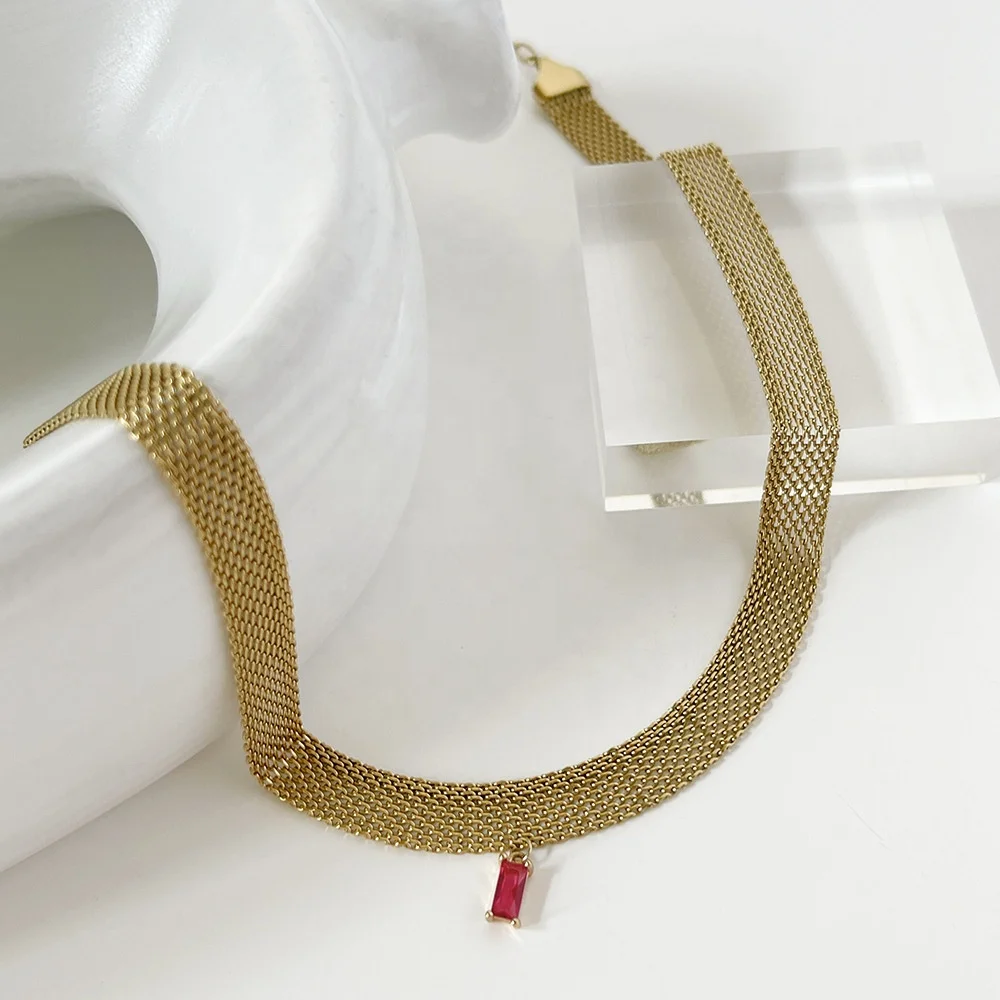 2021 women's minimalist stainless steel jewelry mesh Chokers Necklaces gold plated adjustable
2021 women's minimalist stainless steel jewelry mesh Chokers Necklaces gold plated adjustable