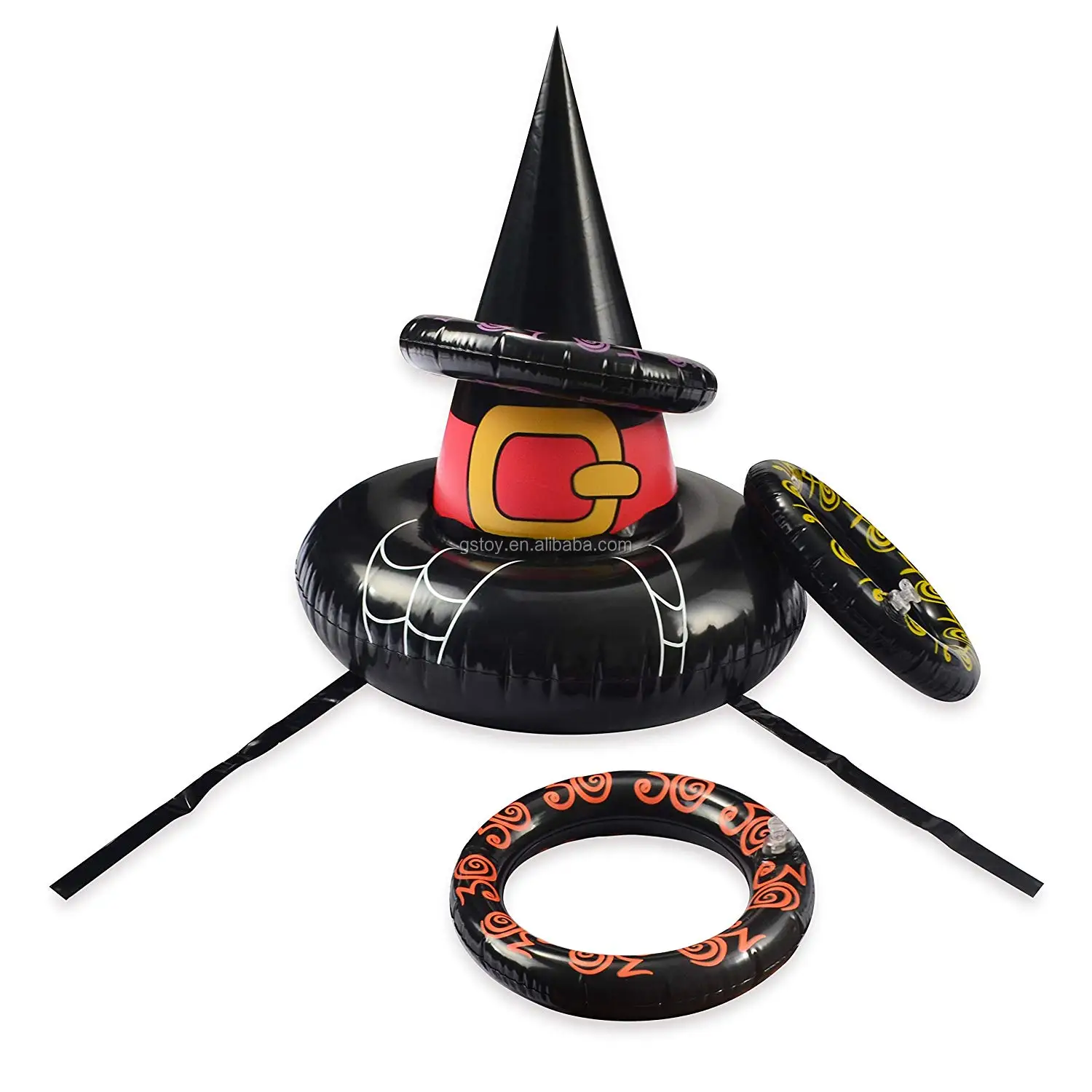 pvc halloween have fun inflatable hat shape toss ring