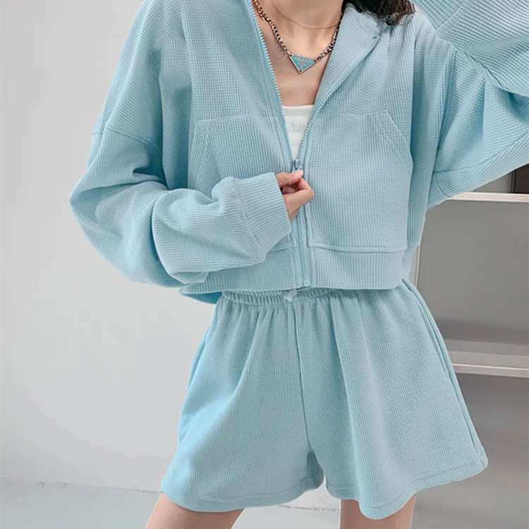 2022 Latest Women's Hooded Sweater Waffle High Quality Full Zip Up Hoodie Streetwear Custom Logo
2022 Latest Women's Hooded Sweater Waffle High Quality Full Zip Up Hoodie Streetwear Custom Logo