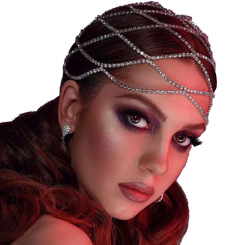Wholesale Women Rhinestone Net Head Hair Chains Hair Band Wedding Bridal Accessories Bridal Headwear Wedding Jewelry Headdress, Gold silver color
Wholesale Women Rhinestone Net Head Hair Chains Hair Band Wedding Bridal Accessories Bridal Headwear Wedding Jewelry Headdress, Gold silver color