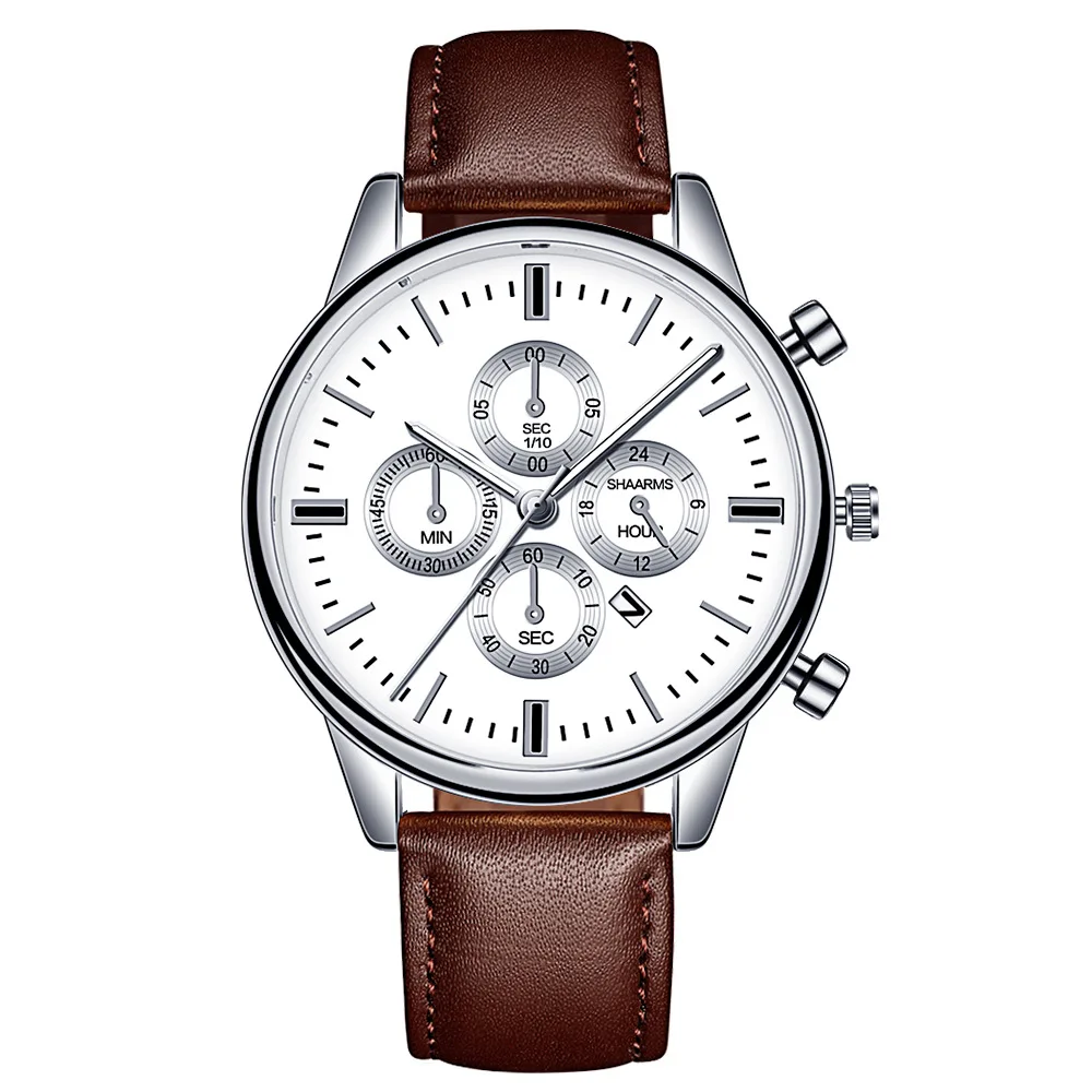 Shaarms Fashion Men Casual Wrist Watch 4 Eye Classic Dial Leather Quartz Watches, Black,silver,gold,brown
Shaarms Fashion Men Casual Wrist Watch 4 Eye Classic Dial Leather Quartz Watches, Black,silver,gold,brown