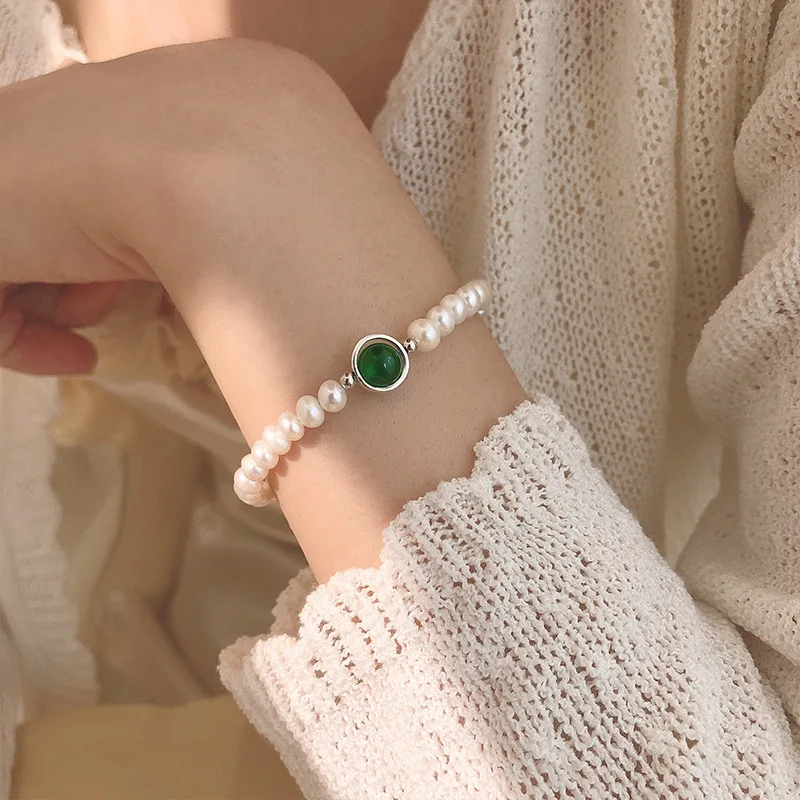 Classic Women Jewelry Set With Green Agate Luxury Jewelry Pearl Necklace Bracelet Jewelry Sets
Classic Women Jewelry Set With Green Agate Luxury Jewelry Pearl Necklace Bracelet Jewelry Sets