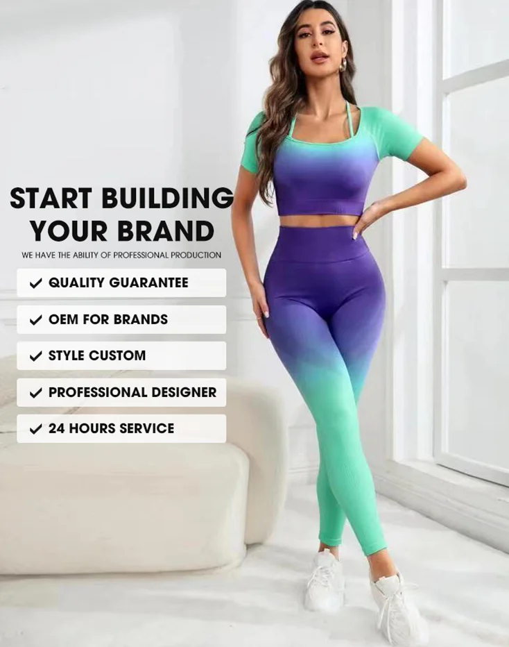 2024 Custom Logo Gradient Gym Sports Bra Leggings Set High Waist Fitness Yoga Sport Wear Women Workout Yoga Sets
2024 Custom Logo Gradient Gym Sports Bra Leggings Set High Waist Fitness Yoga Sport Wear Women Workout Yoga Sets