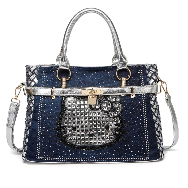 Fashion zipper closed women Denim bag ladies Fashion denim shoulder luxury bags handbags, Blue
Fashion zipper closed women Denim bag ladies Fashion denim shoulder luxury bags handbags, Blue