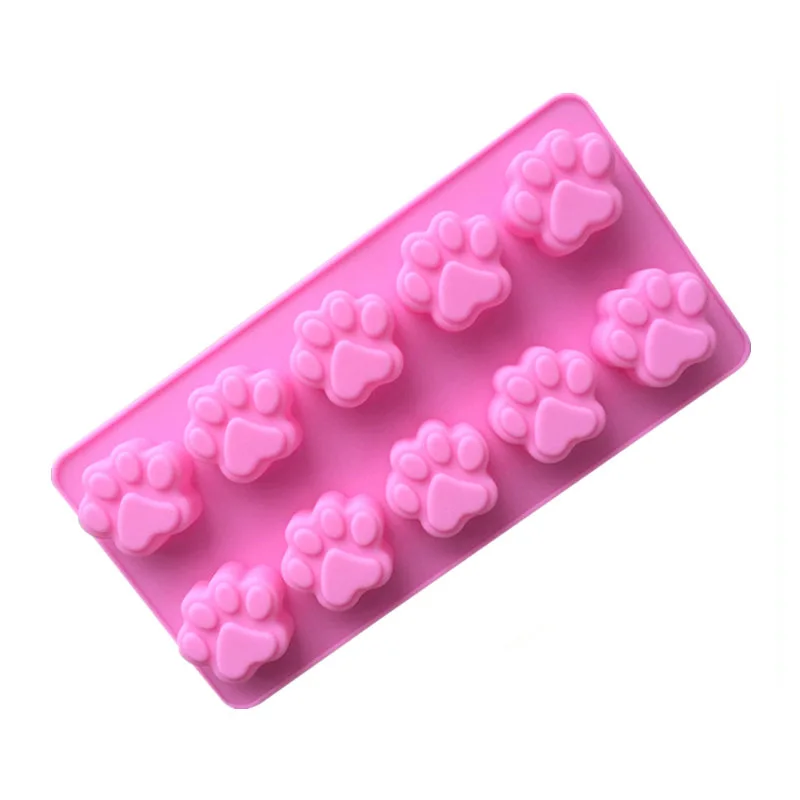 Factory new product 10-cavity cat paws chocolate baking mold reusable silicone soap cookie mold, Customized color
Factory new product 10-cavity cat paws chocolate baking mold reusable silicone soap cookie mold, Customized color