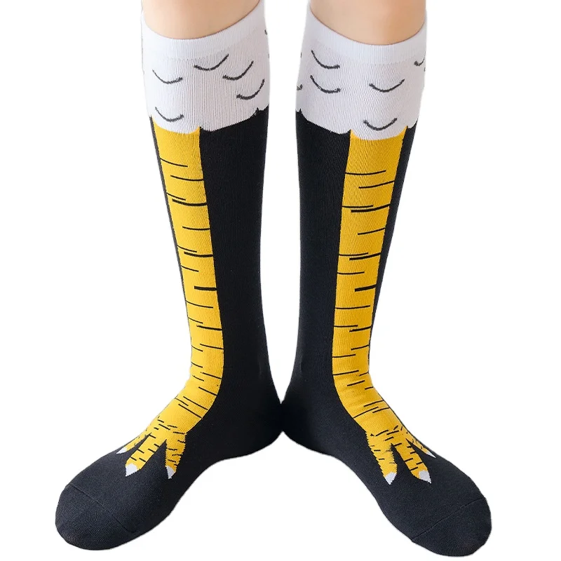 

Wholesale Chicken Feet Fun Socks Adult Over Knee High Socks Chicken Leg Socks Novelty Cotton Stockings