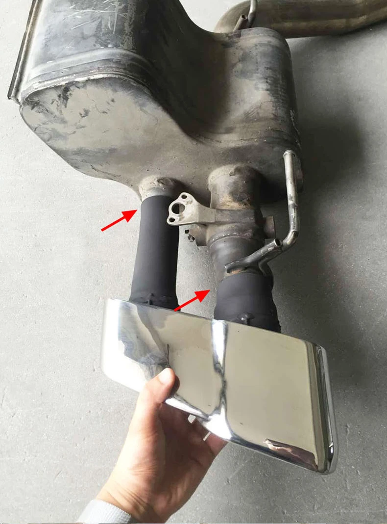 Delicate Muffler Exhaust Pipe System And Tips For Maserati V6 Change To V8 With Valves