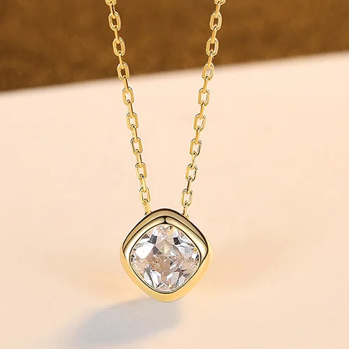High Quality Sterling Silver Rhombic Diamond Pendant Necklace S925 Sterling Silver Square Zircon Necklace For Wedding
High Quality Sterling Silver Rhombic Diamond Pendant Necklace S925 Sterling Silver Square Zircon Necklace For Wedding