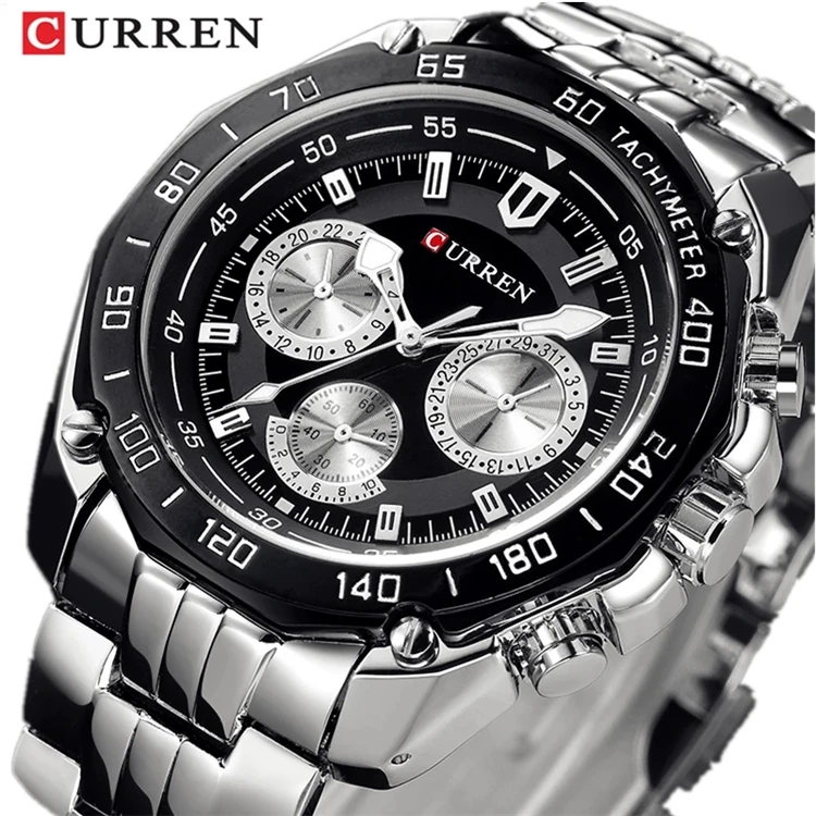 

CURREN 8077 Fashion Business Watch Men Full Steel Wrist Watch Relogio Masculino Watches Fashion Casual Quartz Wristwatch