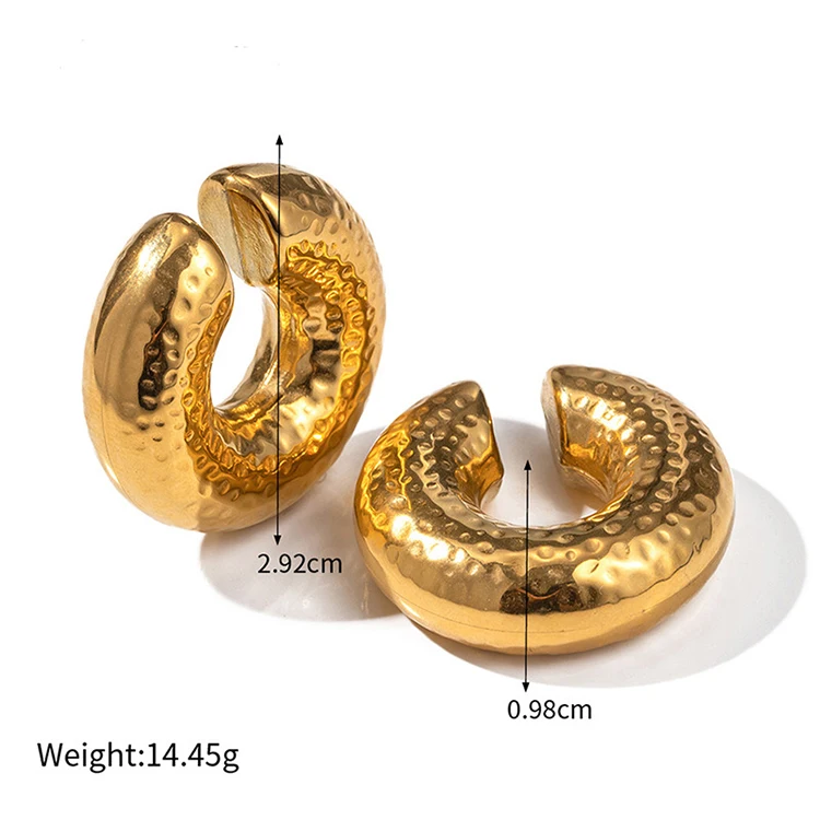 G2262 Wholesale Earring Stainless Steel Gold Plated Chunky Cuff Earrings Fashion Jewelry Earrings
G2262 Wholesale Earring Stainless Steel Gold Plated Chunky Cuff Earrings Fashion Jewelry Earrings