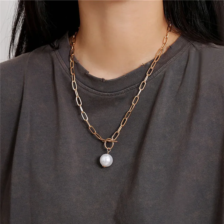 Fashion Korean Retro Metal Chain Round Anti-Pearl Long Sweater Chain Creative Women Necklace Jewelry, Picture shows
Fashion Korean Retro Metal Chain Round Anti-Pearl Long Sweater Chain Creative Women Necklace Jewelry, Picture shows