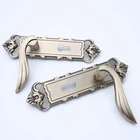 Door Lock Key Door Lock Door Lock Customized European Style Copper 3.5-5CM Wooden Door Handle Lock Set Key Lock