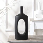 Home Nordic Creative Home Decorative Black And White Ceramic Flower Vase Crafts Gifts