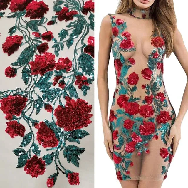 2021 top quality embroidery rose flower sequins Lace Fabric, As picture or customized
2021 top quality embroidery rose flower sequins Lace Fabric, As picture or customized