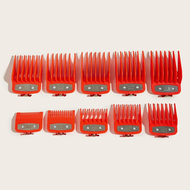 Red 10 piece limit comb hairdresser hairdressing tool positioning comb electric push shear ferrule wall universal
Red 10 piece limit comb hairdresser hairdressing tool positioning comb electric push shear ferrule wall universal