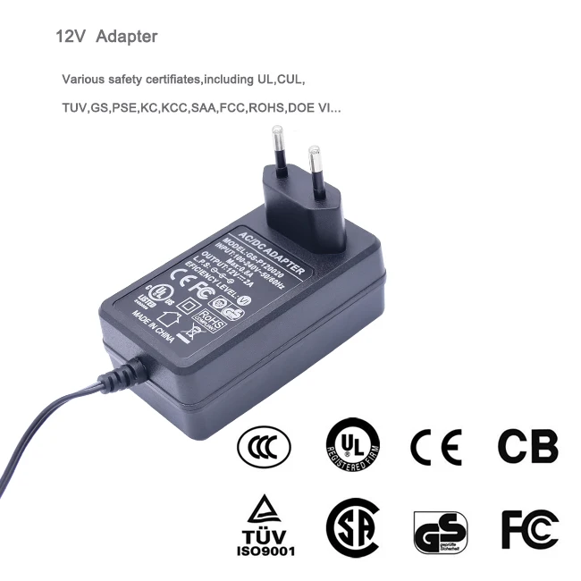 EU US Plug Charger Converter Adapter AC 100-240V 12V 3A Power Adapter