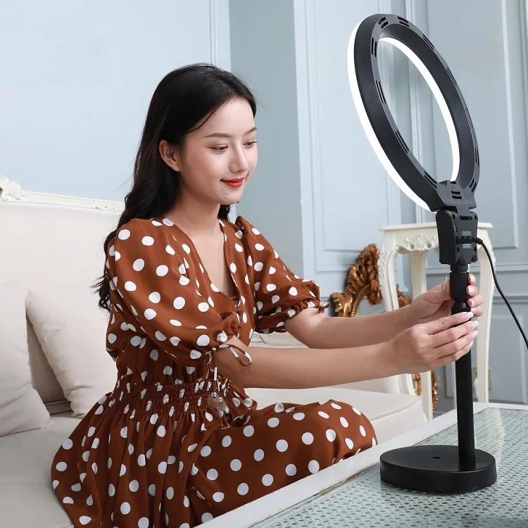Factory Price 12 Inch Dimmable Beauty Makeup Selfie Live Camera Fill Lamp Led Table Stand Ring Light
Factory Price 12 Inch Dimmable Beauty Makeup Selfie Live Camera Fill Lamp Led Table Stand Ring Light