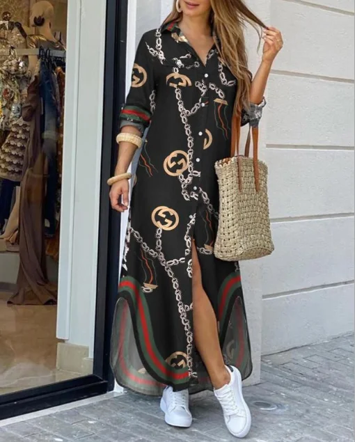 Autumn Fashionable Button Printed Irregular Bohemia Casual Dress Lady, Black red blue white
Autumn Fashionable Button Printed Irregular Bohemia Casual Dress Lady, Black red blue white