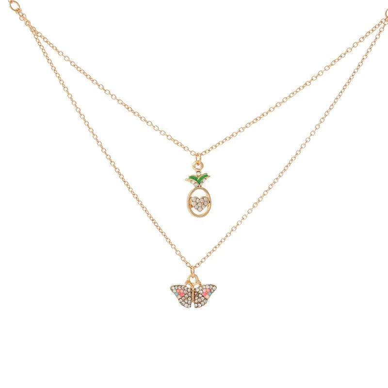 Nice and Sweet Children's Diamond-studded Cartoon Pineapple Butterfly Necklace, Picture shows
Nice and Sweet Children's Diamond-studded Cartoon Pineapple Butterfly Necklace, Picture shows